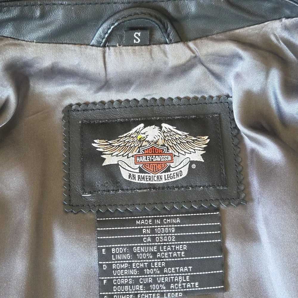 Women's Harley- Davidson Wicked Willie G Skull Genuine Leather Size S. Swarvoski - Picture 9 of 16